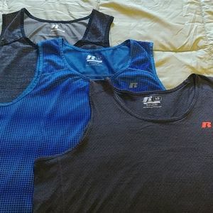 3 Mens althletic sleeveless tops